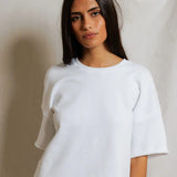 Ezra Short Sleeve Sweatshirt - White