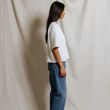 Ezra Short Sleeve Sweatshirt - White