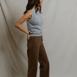 Fran Polo Tank - Heather Grey