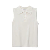 Fran Polo Tank - White