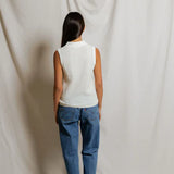 Fran Polo Tank - White