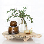 JONES + CO hand-thrown amber stoneware stash jar with a chunky knob and satin glaze.
