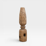 JONES + CO antique carved wooden architectural pillar with weathered patina and rustic charm.