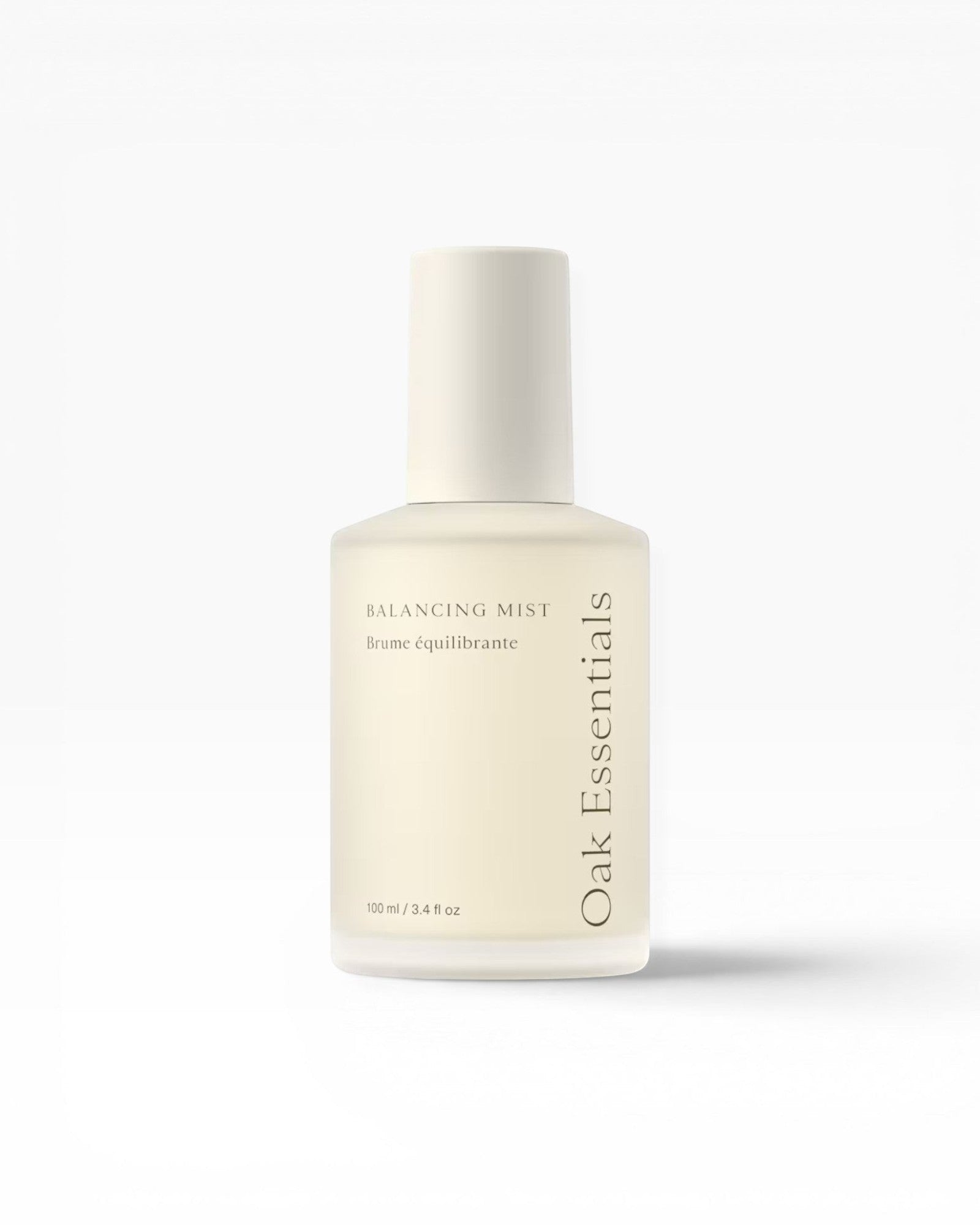 JONES + CO Balancing Mist toning spray in a frosted glass bottle with a white cap. Antioxidant-rich formula.