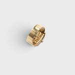 JONES + CO Breda x Dalmata gold-plated stainless steel ring watch with a square case and expandable band