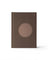 JONES + CO brown lined Open Journal with a circular cutout on the textured hard cover