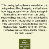 JONES + CO Calm Movements hydrogel eye & cheek mask with C-shape design for cooling, soothing, and boosting skin elasticity.