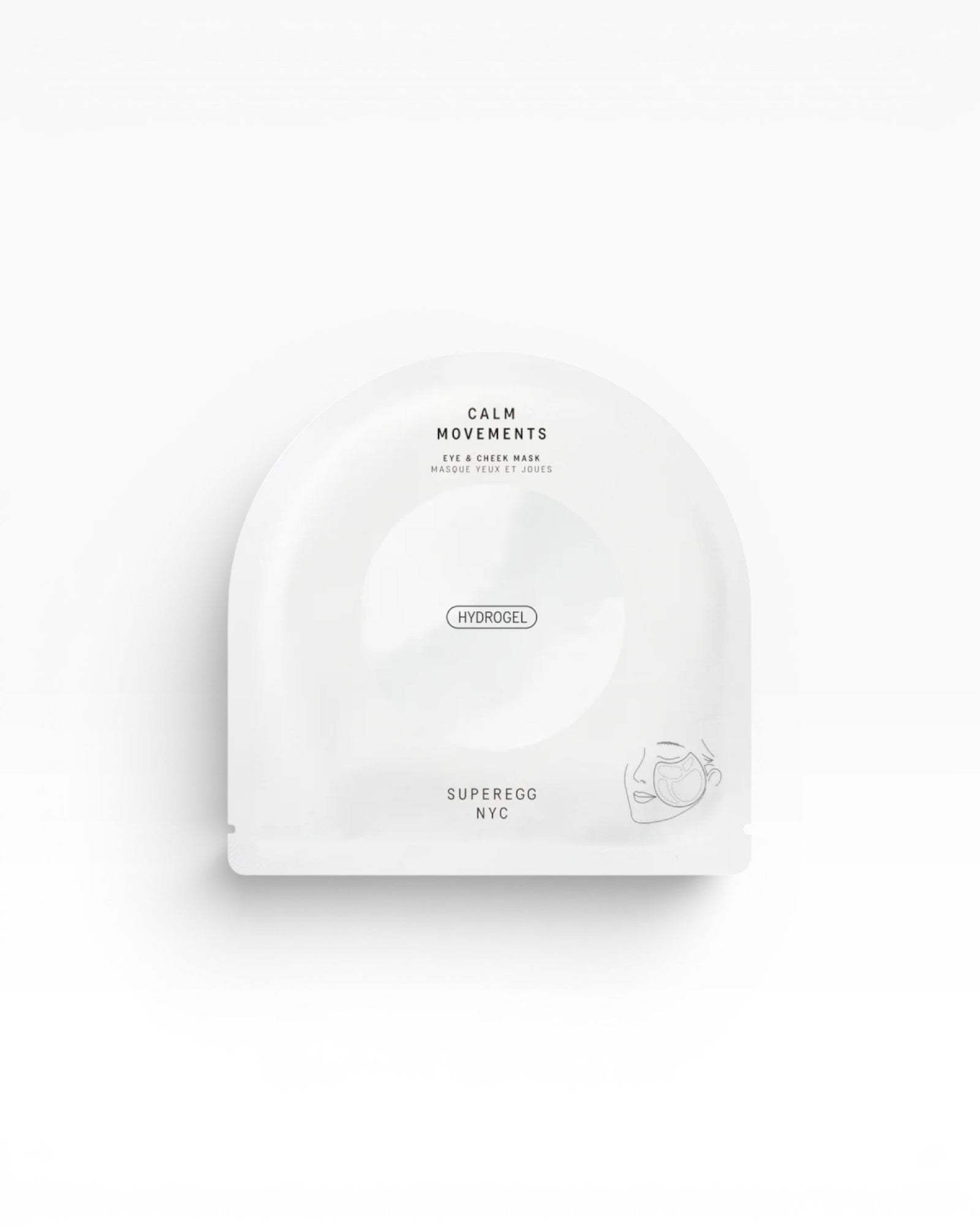 JONES + CO Calm Movements hydrogel eye & cheek mask for soothing and boosting skin elasticity.