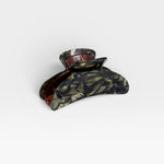 JONES + CO Grande Heirloom Claw Clip in tortoiseshell pattern, ideal for thick hair and updos.