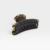 JONES + CO Grande Heirloom Claw Clip in tortoiseshell acetate, ideal for thick hair and updos.