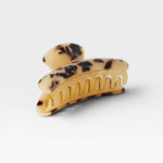 JONES + CO Grande Heirloom Claw Clip in tortoiseshell acetate, ideal for thick hair and updos.