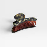 JONES + CO Grande Heirloom Claw Clip in tortoiseshell and brown, ideal for thick hair and updos.
