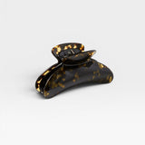 JONES + CO Grande Heirloom Claw Clip in tortoiseshell, ideal for thick hair and updos.