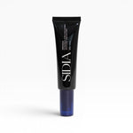 JONES + CO The Hand Serum in Nirvana scent, a black tube with blue cap, featuring cactus blossom, bergamot, and vanilla amber notes.