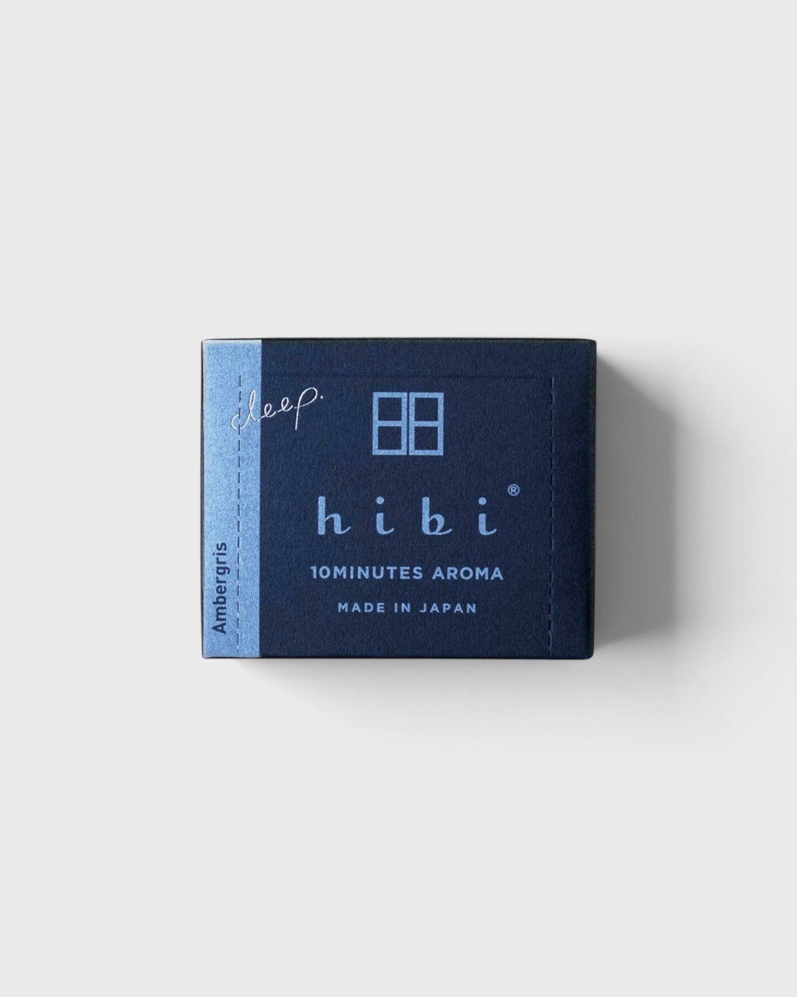 JONES + CO Hibi incense matches box in deep blue packaging for a 10 minute aromatic experience
