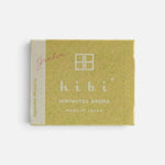 JONES + CO Hibi Japanese Wisteria incense matchbox in olive green packaging with floral aroma branding
