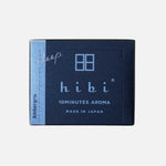 JONES + CO Hibi incense matches in a dark blue box, featuring sandalwood fragrance for a 10-minute aroma experience.
