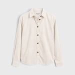 JONES + CO James button-up shirt in whitecap gray featuring a soft woven fabric and classic collar