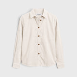 JONES + CO James button-up shirt in whitecap gray featuring a soft woven fabric and classic collar