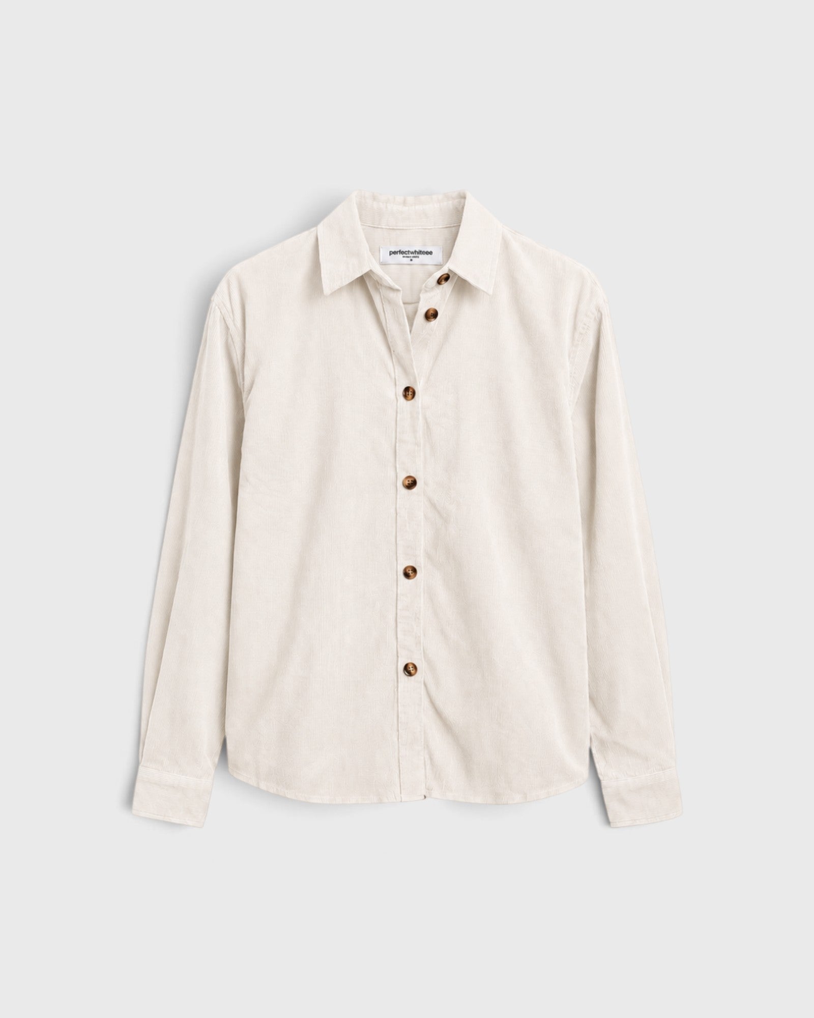 JONES + CO James button-up shirt in whitecap gray featuring a soft woven fabric and classic collar