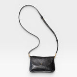 Kaanapali Crossbody - Black Metallic Aniline Leather