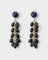 JONES + CO Laurel drop earrings featuring layered black acrylic beads suspended from delicate gold-tone chains.