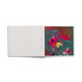 JONES + CO art book Lucas Samaras Flowers open to a page showing a psychedelic digital floral distortion.
