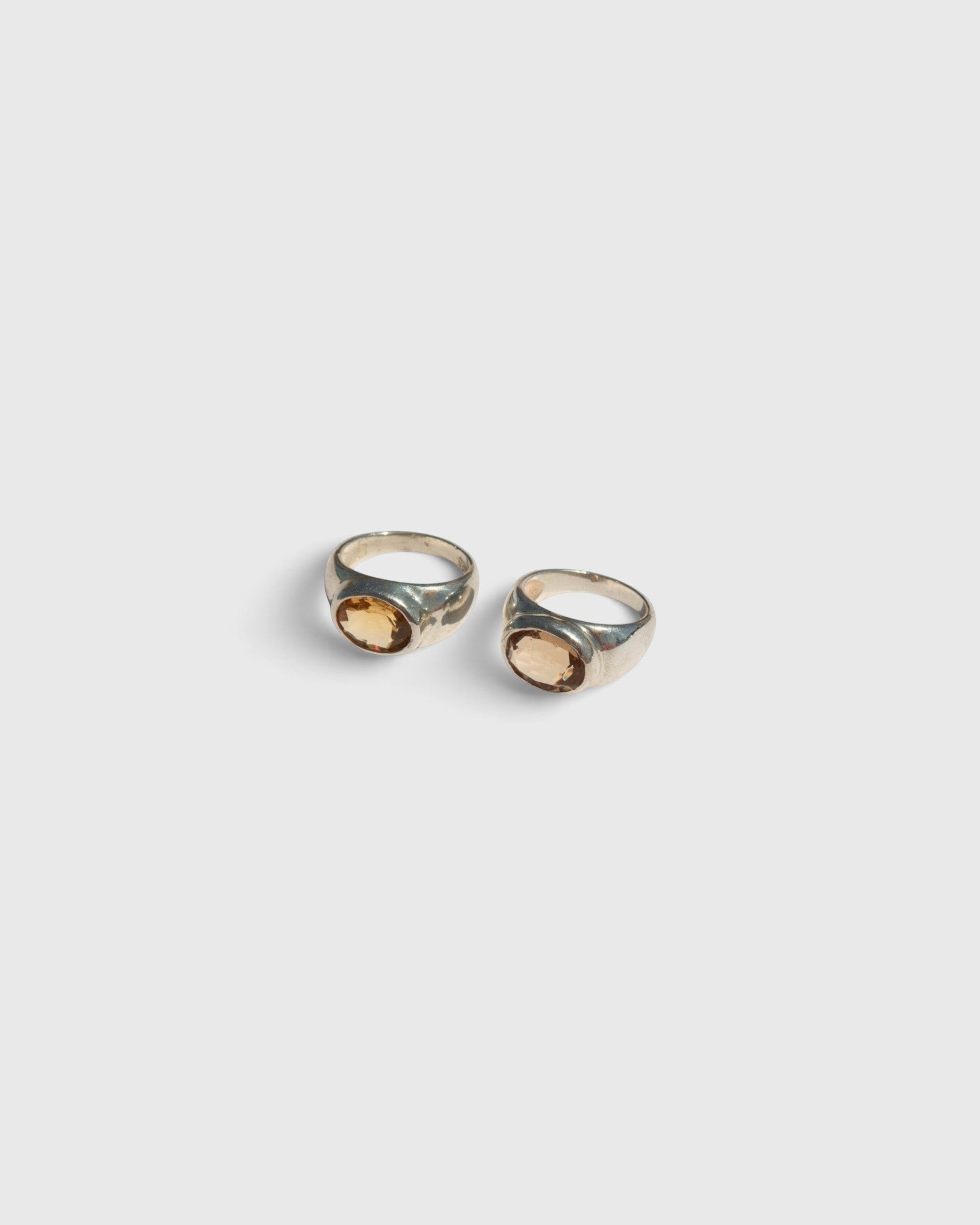JONES + CO Milano ring featuring an oval yellow citrine gemstone set in polished .925 sterling silver