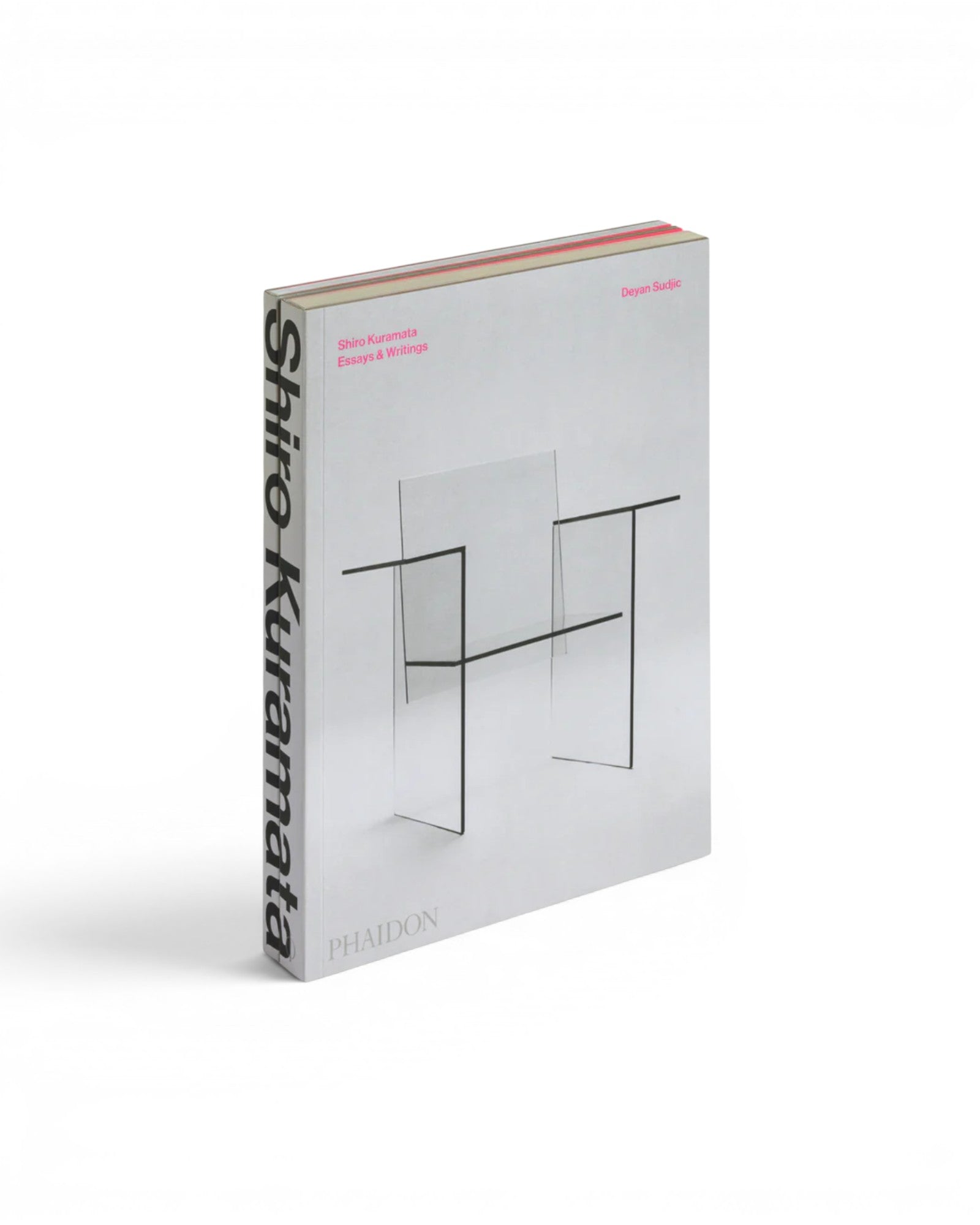 JONES + CO Shiro Kuramata monograph book featuring a minimalist white cover with black typography and chair sketch