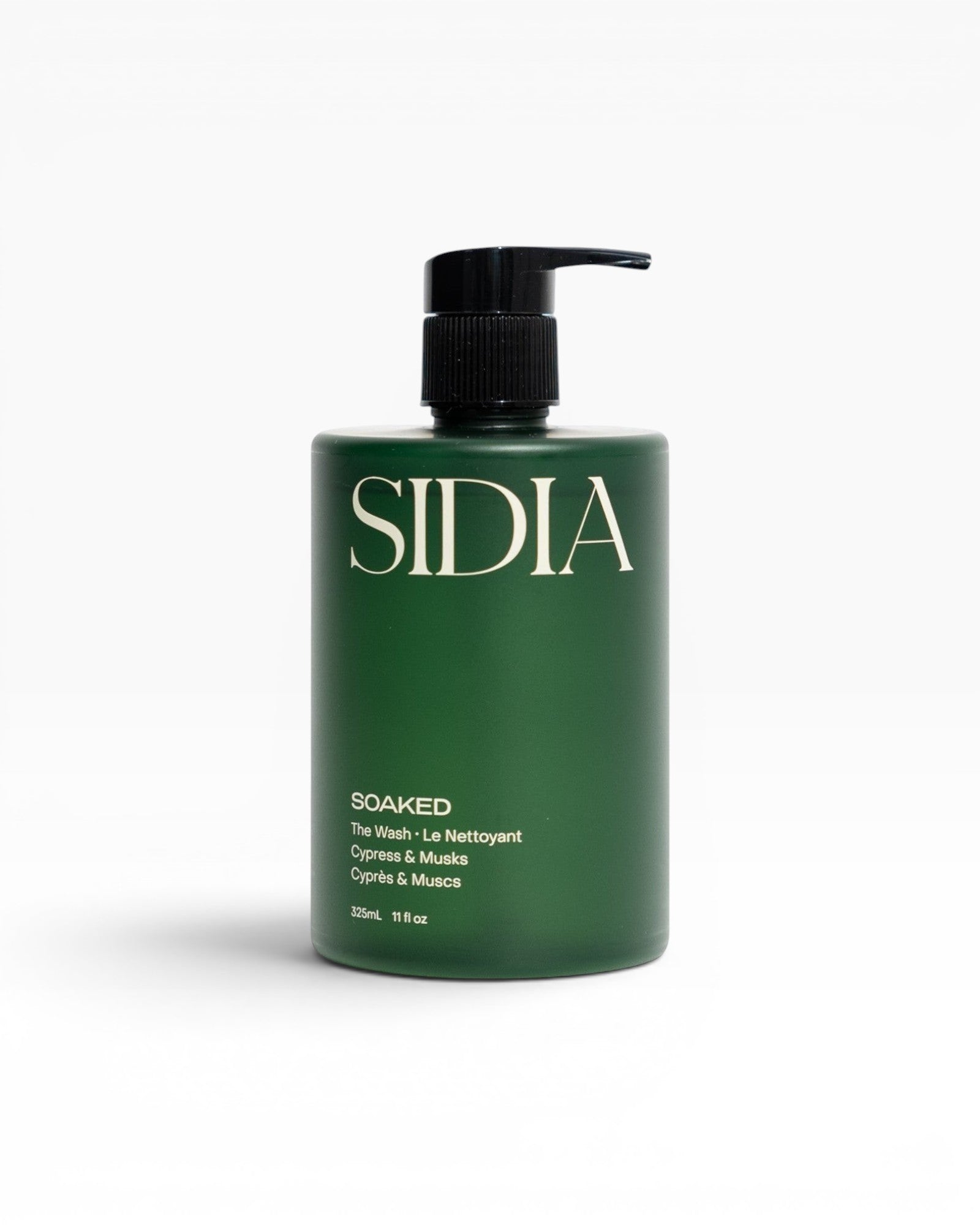 JONES + CO SOAKED The Wash hand and body cleanser in champagne hue with cypress and musks scent.