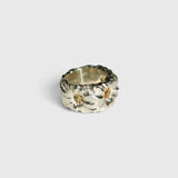 JONES + CO Willow chunky sculptural sterling silver ring featuring embedded citrine stones.