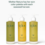 JONES + CO Undaria Algae Body Oil in green and yellow bottles. Fragrance-free, firms skin.