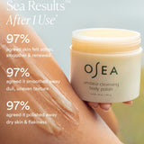 JONES + CO Undaria Cleansing Body Polish gel-to-milk formula with AHA exfoliation for smooth, soft skin.
