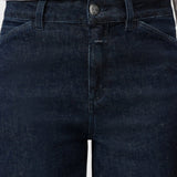 JONES + CO Wera jeans in dark blue denim featuring a button fly and classic belt loops