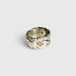 JONES + CO Willow chunky sculptural sterling silver ring featuring a small citrine gemstone