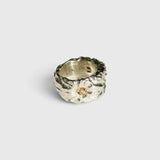 JONES + CO Willow chunky sculptural sterling silver ring featuring a small citrine gemstone
