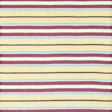 JONES + CO Playa mini short fabric in Cila stripe butter featuring a crochet-feel knit with multi-coloured stripes.