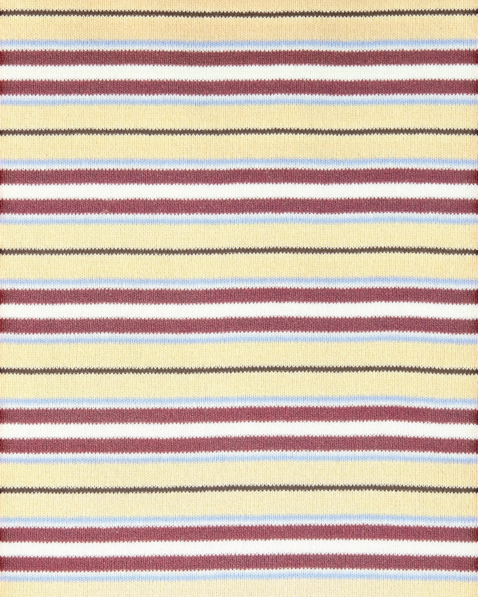 JONES + CO Playa mini short fabric in Cila stripe butter featuring a crochet-feel knit with multi-coloured stripes.