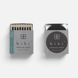 JONES + CO Hibi citronella incense matches in a grey box with a striking surface, featuring a lemony, grassy scent.