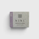JONES + CO Hibi lavender incense matches box featuring minimalist grey packaging with purple accent label