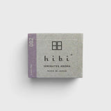 JONES + CO Hibi lavender incense matches box featuring minimalist grey packaging with purple accent label