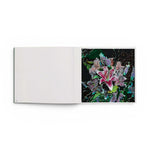 JONES + CO art book open to a page showing a psychedelic digital flower distortion by Lucas Samaras.
