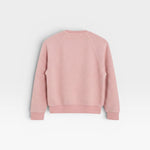 JONES + CO Mini Ziggy sweatshirt in vintage pink soft cotton fleece with a textured inside-out heritage finish.