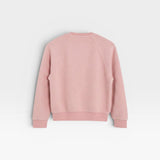 JONES + CO Mini Ziggy sweatshirt in vintage pink soft cotton fleece with a textured inside-out heritage finish.