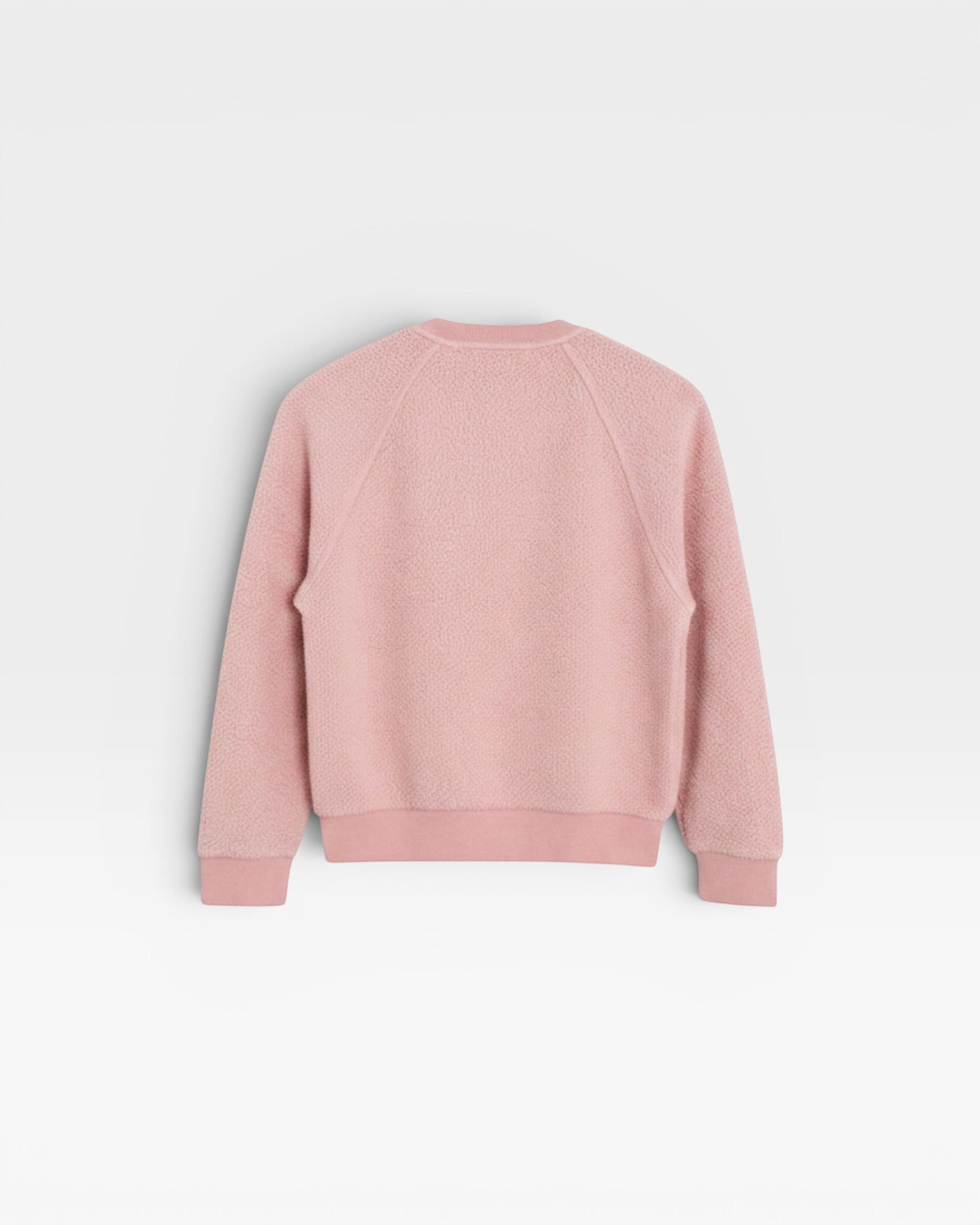 JONES + CO Mini Ziggy sweatshirt in vintage pink soft cotton fleece with a textured inside-out heritage finish.