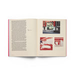 JONES + CO Shiro Kuramata monograph open book showing interior design photography and text on white pages