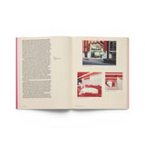 JONES + CO Shiro Kuramata monograph open book showing interior design photography and text on white pages