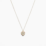 14K Abalone Heart Charm on long chain