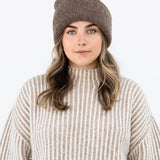 Parker Oversized Beanie in Bark