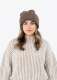 Parker Oversized Beanie in Bark